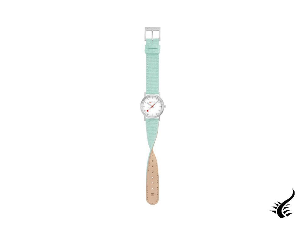 Mondaine Classic Quartz Watch, White, 30 mm, Fabric strap, A658.30323.17SBQ