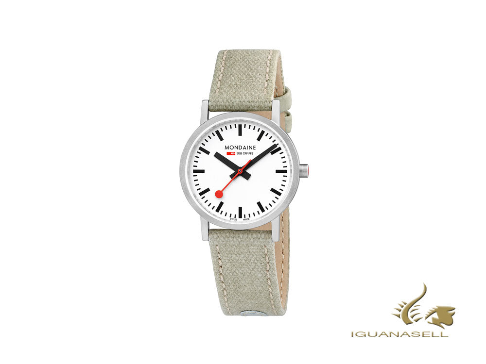 Mondaine Classic Quartz Watch, White, 30mm, A658.30323.16SBG