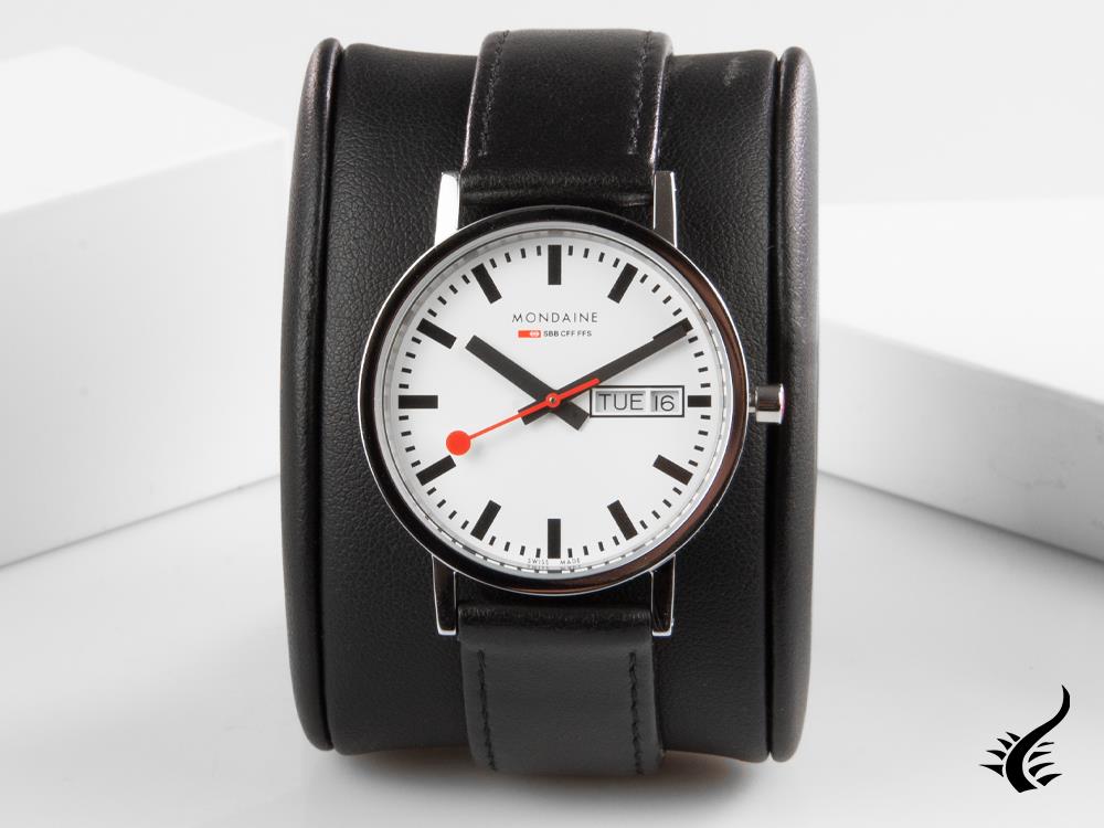 Mondaine Classic Quartz watch, polished stainless , Mineral crystal, 36mm