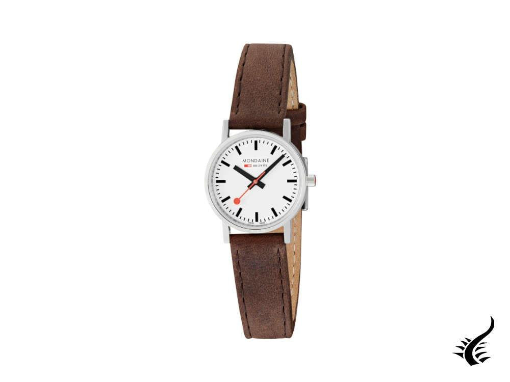 Mondaine Classic SBB Quartz Watch, White, 30 mm, Leather strap, A658.30323.11SBG