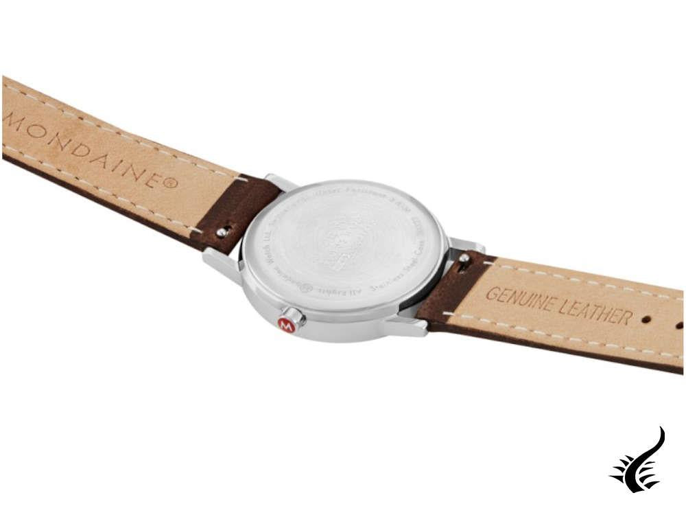 Montre à quartz Mondaine Classic SBB, blanche, 30 mm, bracelet en cuir, A658.30323.11SBG