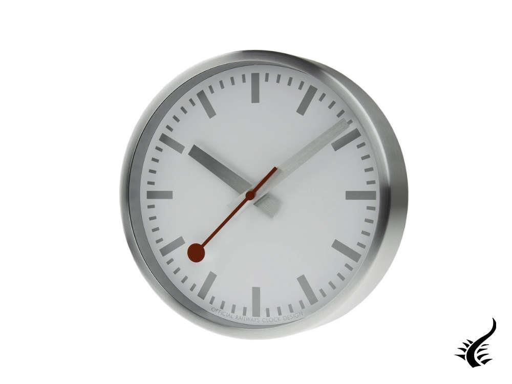 Mondaine Clocks Quartz Watch, Aluminium, White, 25cm, A990.CLOCK.17SBV