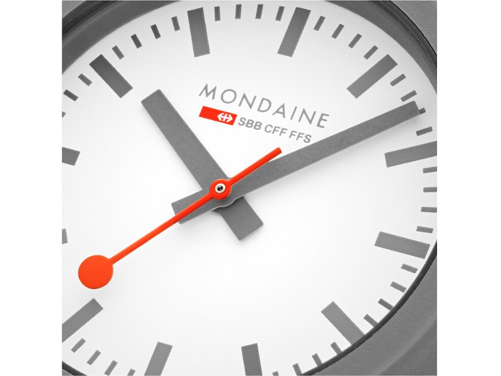 Montre à quartz Mondaine Essence Grey, écologique, blanche, 32 mm, MS1.32110.LU