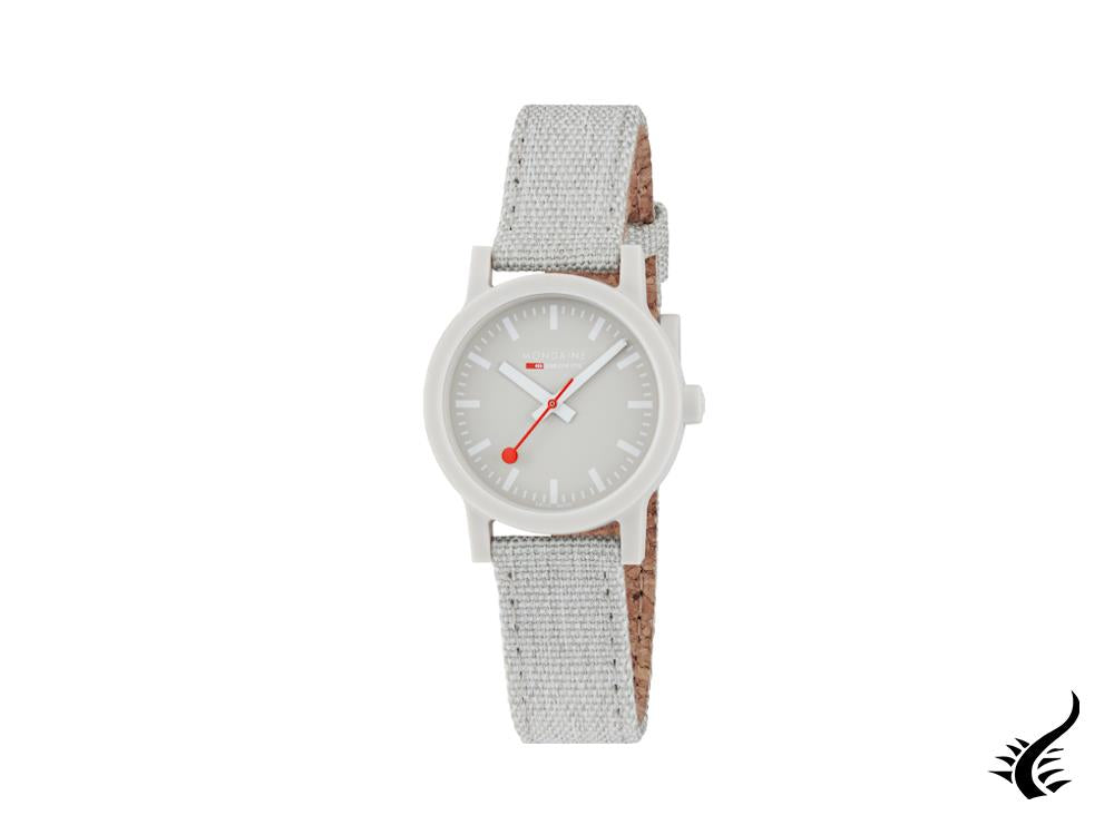 Montre à quartz Mondaine Essence Grey, écologique - recyclée, 32 mm, MS1.32170.LK