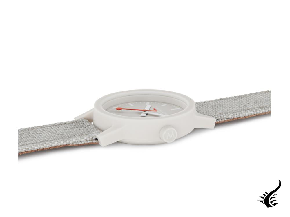 Montre à quartz Mondaine Essence Grey, écologique - recyclée, 32 mm, MS1.32170.LK