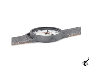 Montre à quartz Mondaine Essence Grey, écologique, blanche, 41 mm, MS1.41110.LU