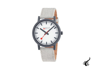 Montre à quartz Mondaine Essence Grey, écologique, blanche, 41 mm, MS1.41111.LH