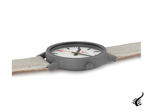 Montre à quartz Mondaine Essence Grey, écologique, blanche, 41 mm, MS1.41111.LH