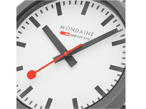 Montre à quartz Mondaine Essence Grey, écologique, blanche, 41 mm, MS1.41111.LH