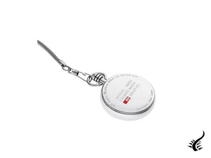 Mondaine SBB Evo Quartz Pocket Watch, Steel, White, 43 mm, A660.30316.11SBB