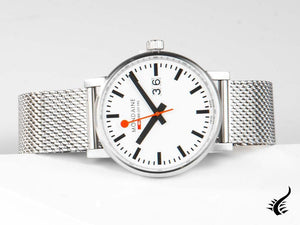 Mondaine SBB Evo2 Big Quartz Watch, White, 40 mm, Day, MSE.40210.SM