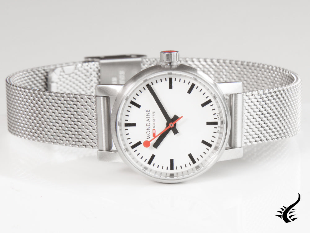 Mondaine SBB Evo2 Petite Quartz Watch, White, 26mm, MSE.26110.SM