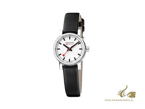 Montre à quartz Mondaine SBB Evo2 Petite, blanche, 26 mm, bracelet en cuir, MSE.26110.LB