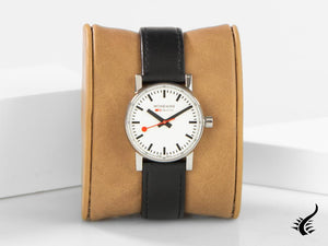 Mondaine SBB Evo2 Quartz Watch, White, 30mm, Leather strap, MSE.30110.LB