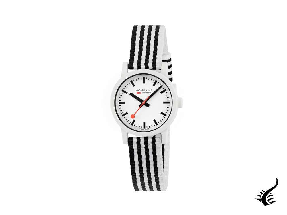 Montre à quartz Mondaine SBB Evo2, écologique, blanche, 32 mm, MS1.32110.LA