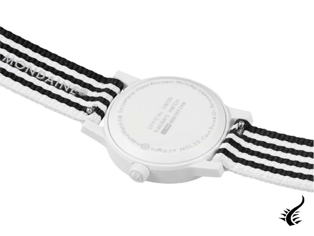 Montre à quartz Mondaine SBB Evo2, écologique, blanche, 32 mm, MS1.32110.LA