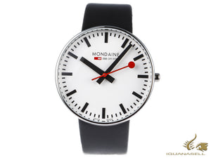 Montre à quartz géante rétroéclairée Mondaine SBB, blanche, 42 mm, MSX.4211B.LB