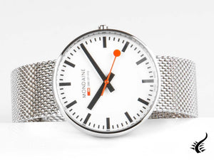 Montre à quartz géante rétroéclairée Mondaine SBB, blanche, 42 mm, MSX.4211B.SM