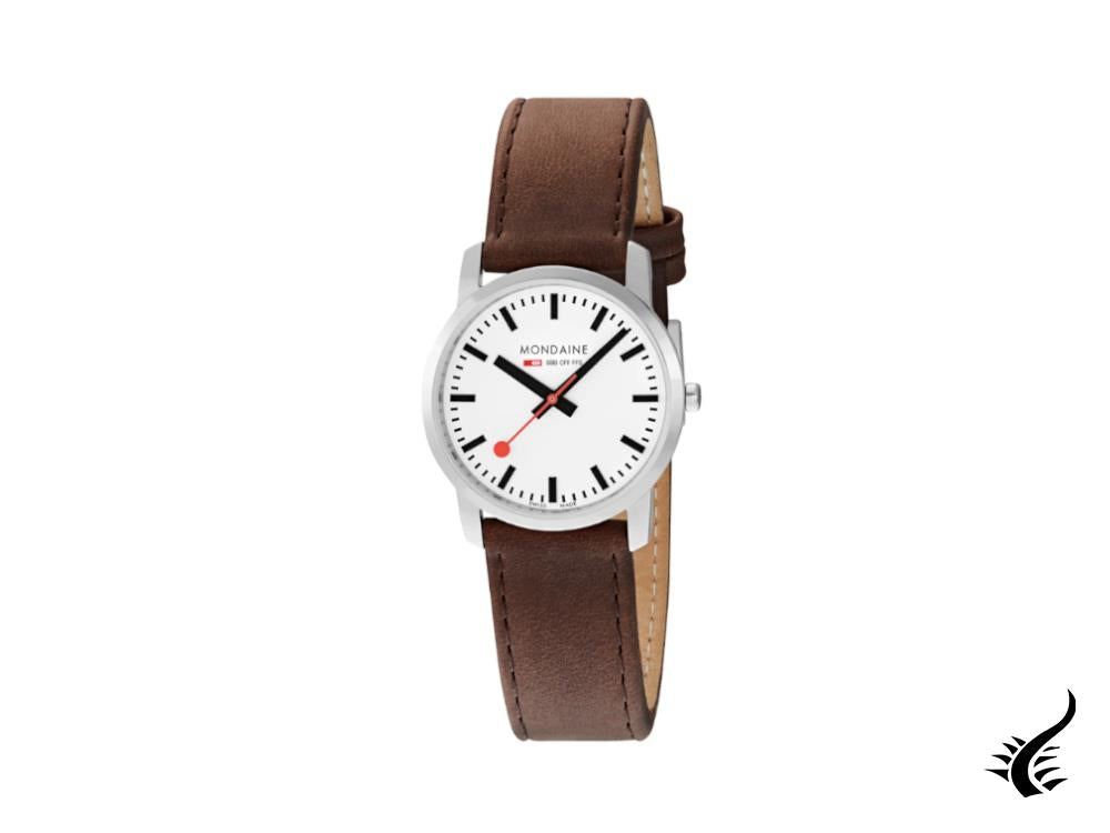 Mondaine SBB Simply Elegant Quartz Watch, White, 36 mm, A400.30351.11SBG