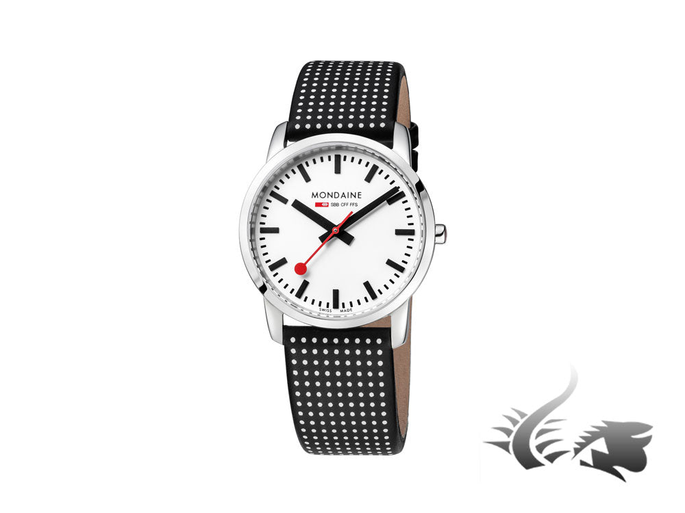 Mondaine SBB Simply Elegant Quartz watch, White, 36mm, A400.30351.11SBO