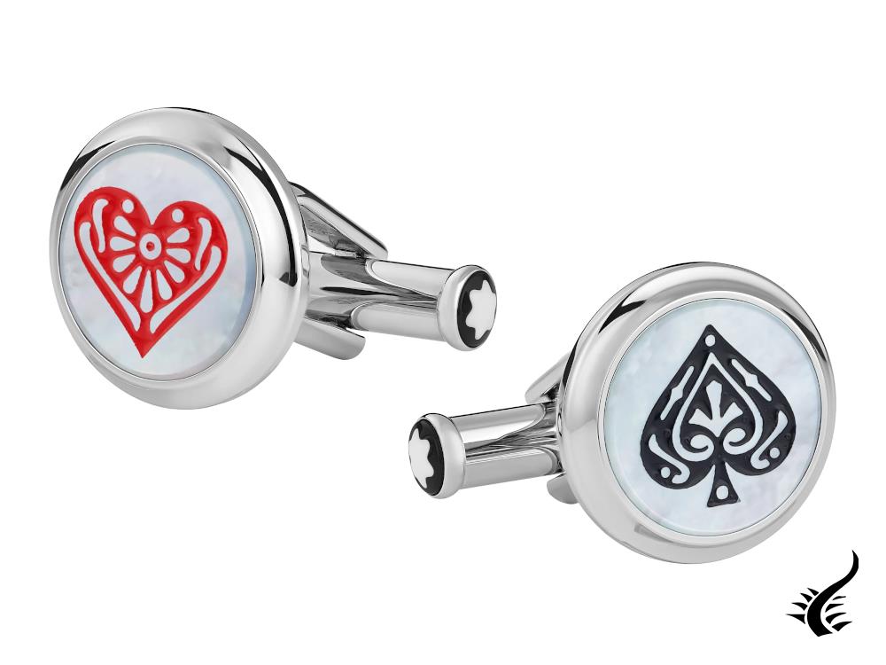 Montblanc Creative Around the World in 80 Days Cufflinks, Steel, 128386