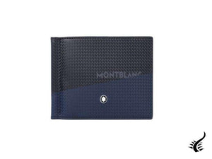 Portefeuille Montblanc Extreme 2.0 Animation, bleu, cuir, coton, 6 cartes, 128614