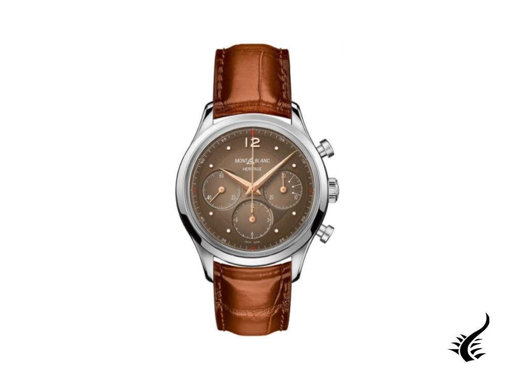 Montblanc Heritage Automatic Chronograph Watch, Brown, 41 mm, Cayman, 128671