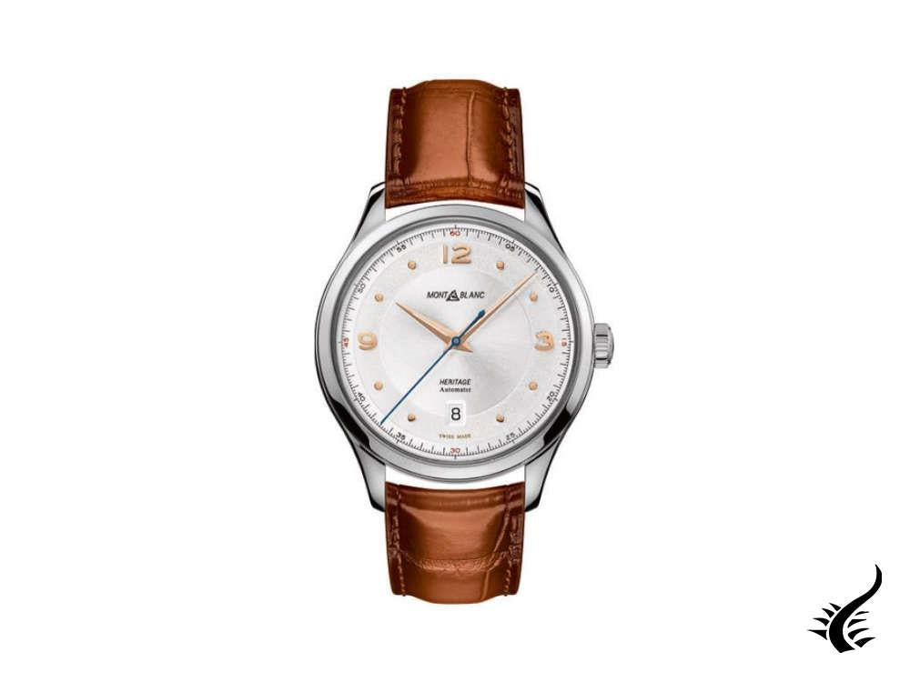 Montblanc Heritage Automatic Watch, Silver, 40 mm, MB 24.17, Cayman Band, 128672