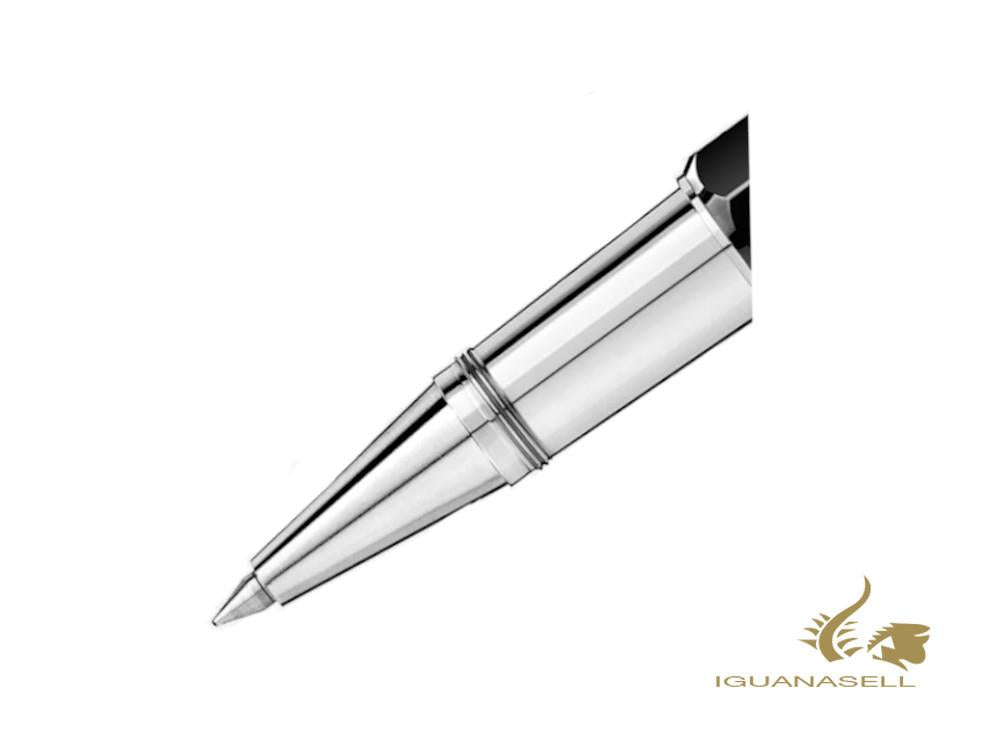 Stylo roller Montblanc Heritage Egyptomania Doué, attributs platine, noir, 125485