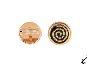 Boutons de manchette Montblanc Iconic, Jazz, acier inoxydable, PVD, poli, 114780