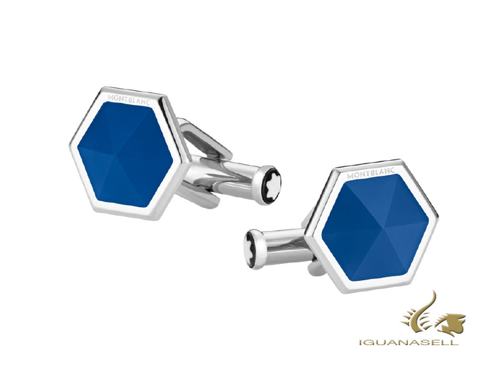 Montblanc Iconic Cufflinks, Stainless steel, Polished, 118600