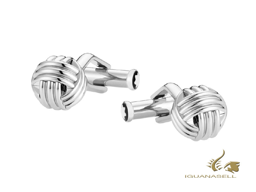 Montblanc Iconic Cufflinks Knot, Stainless steel, Polished, 118611