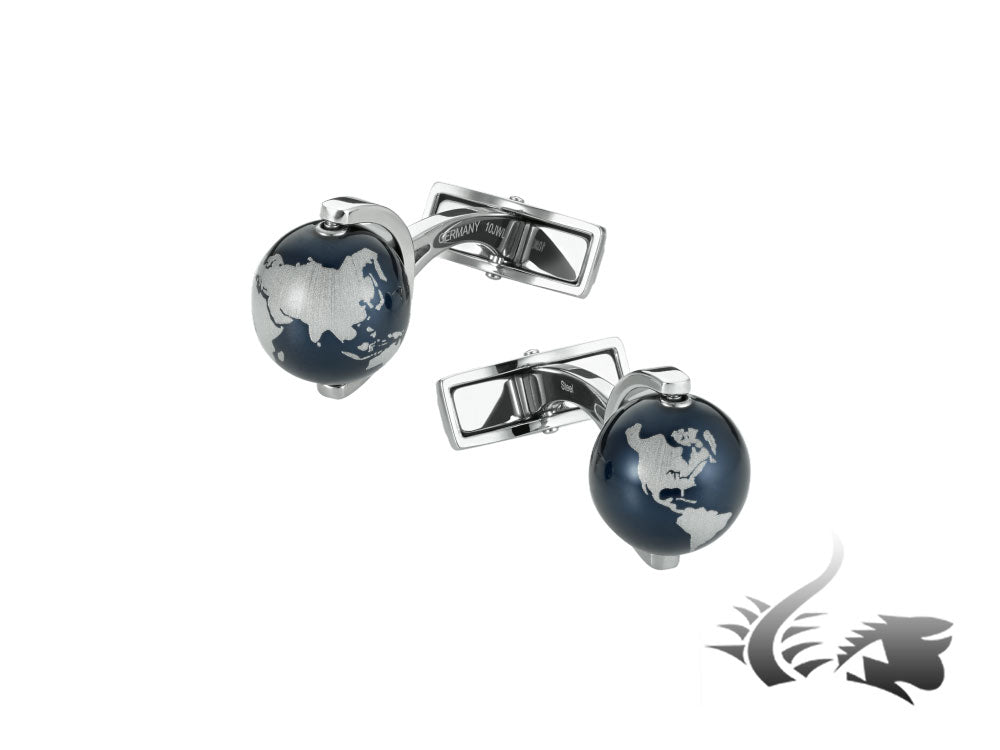 Montblanc Iconic Globes Cufflinks, Stainless steel, Anodised, 112998