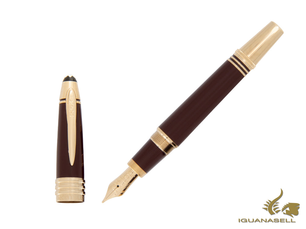 Montblanc John F. Kennedy Fountain Pen, Burgundy, Special Ed., 118051