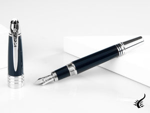 Montblanc John F. Kennedy Fountain Pen, Resine & Platinum, 111045