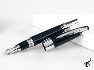 Montblanc John F. Kennedy Fountain Pen, Resine & Platinum, 111045