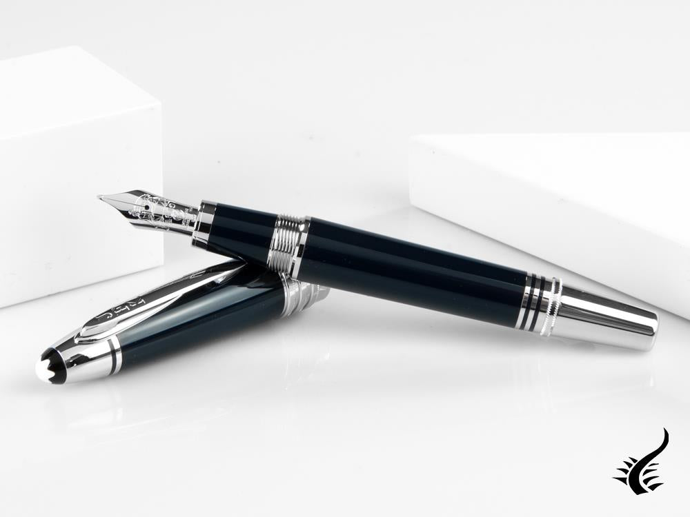 Montblanc John F. Kennedy Fountain Pen, Resine & Platinum, 111045