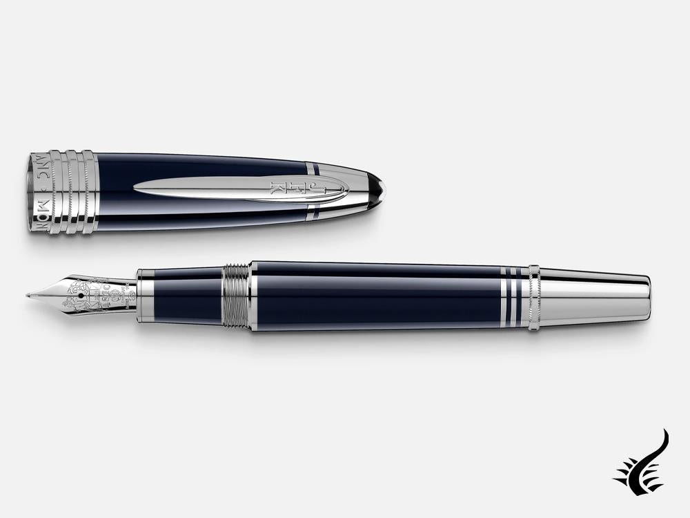 Montblanc John F. Kennedy Fountain Pen, Resine & Platinum, 111045