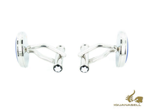 Montblanc Le Petit Prince Cufflinks, Steel, Crystal, Polished, Blue, 118594