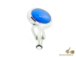 Montblanc Le Petit Prince Cufflinks, Steel, Crystal, Polished, Blue, 118594