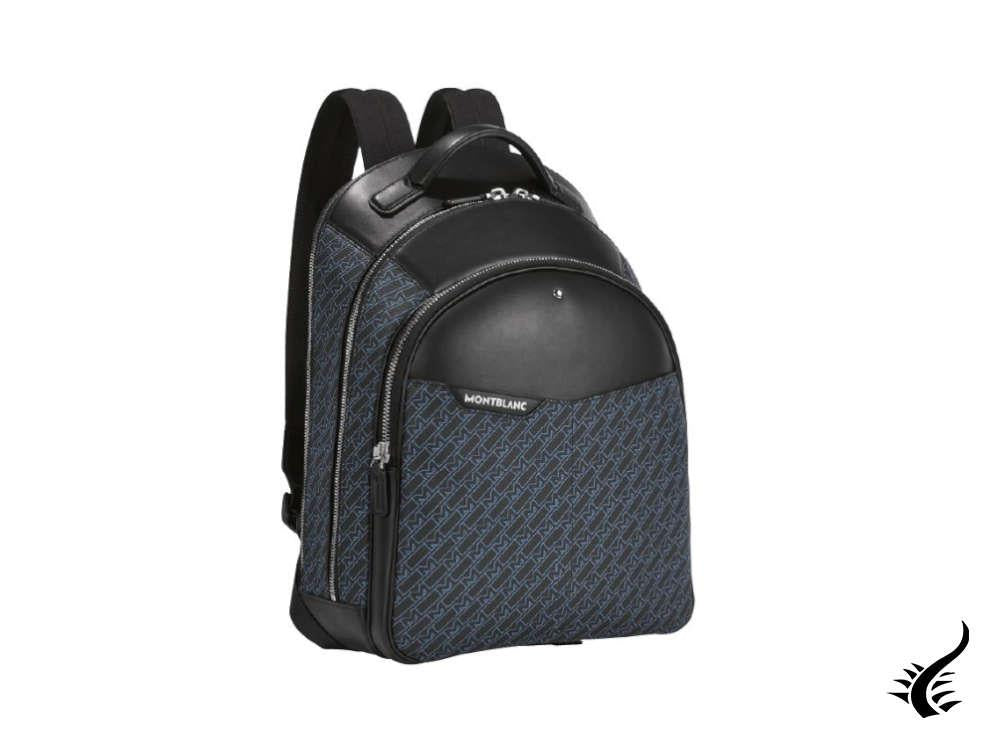 Sac à dos Montblanc M Gram 4810, cuir, bleu, zip, 128623