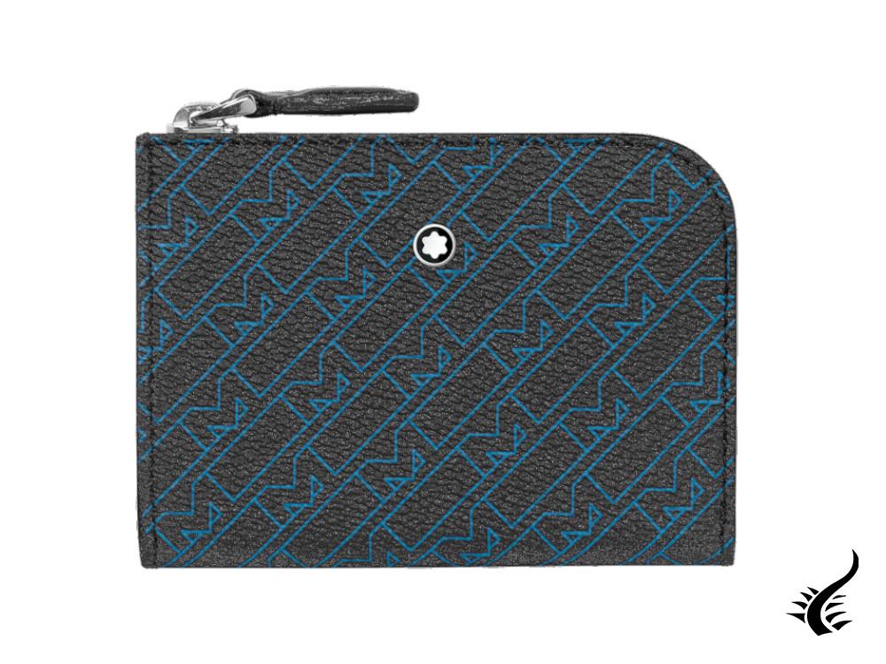 Porte-cartes de visite Montblanc M Gram 4810 avec zip, bleu, 2 cartes, 127906