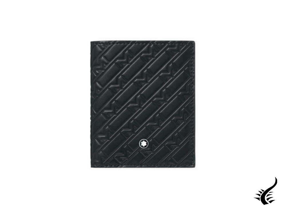 Porte-cartes de crédit Montblanc M Gram 4810, cuir, noir, 3 cartes, 128641