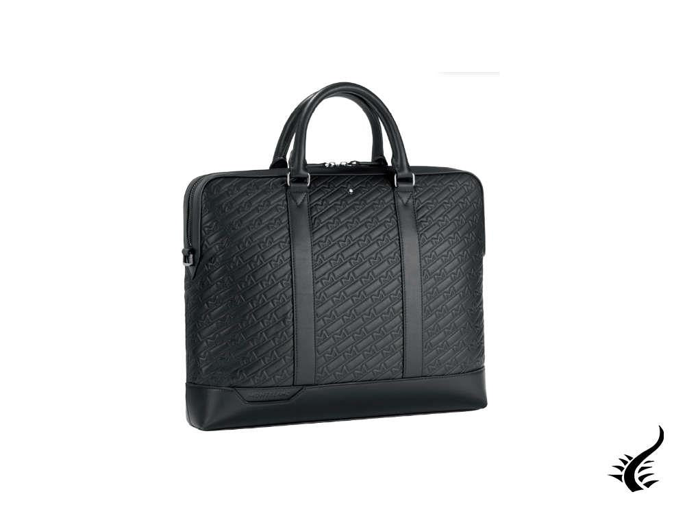 Porte-documents Montblanc M Gram 4810, cuir, noir, zip, 128617