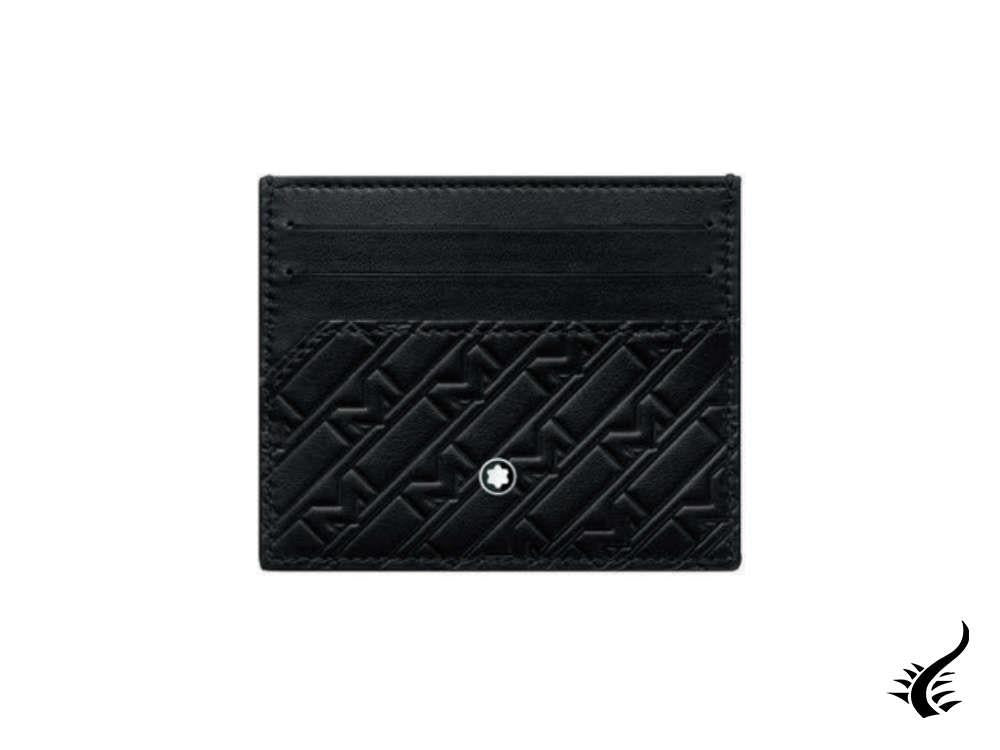 Porte-cartes Montblanc M Gram 4810, cuir, coton, noir, cartes, 128640