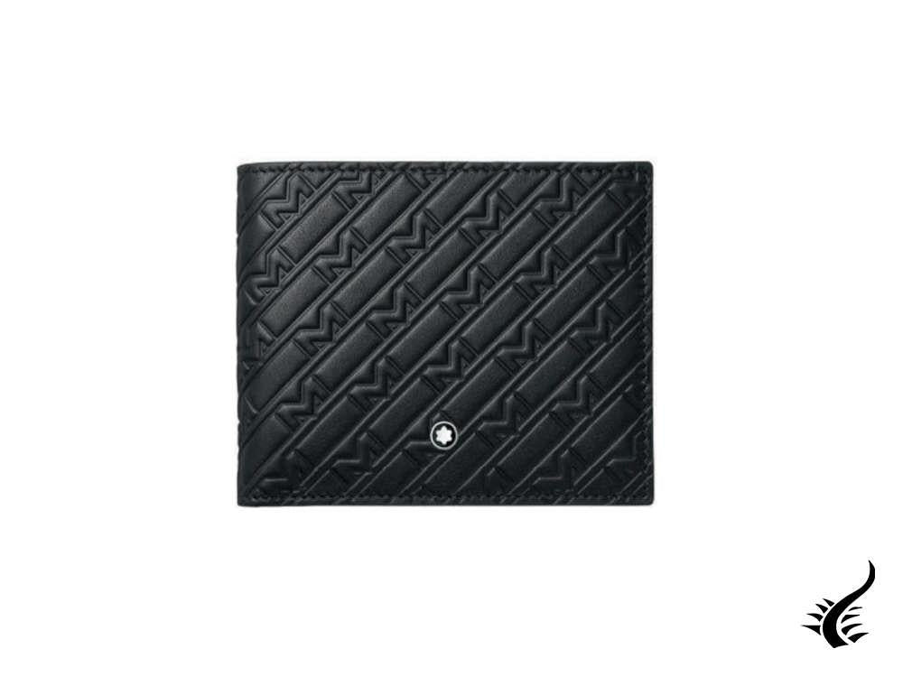 Montblanc M Gram 4810 Wallet, Black, Leather, Cotton, 8 Cards, 128638