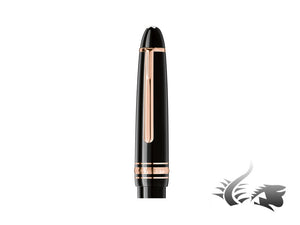 Stylo bille Montblanc Meisterstück Red Gold LeGrand, Résine noire précieuse