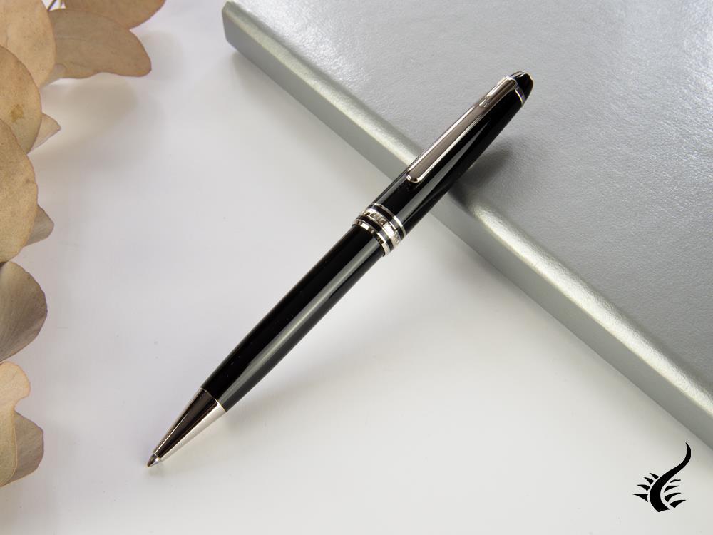 Stylo bille Montblanc Meisterstuck Classique, Résine précieuse, Platine, 2866