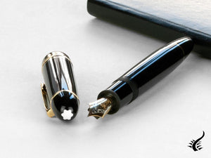 Stylo plume Montblanc Meisterstück 149, résine, garniture or rose, 112666