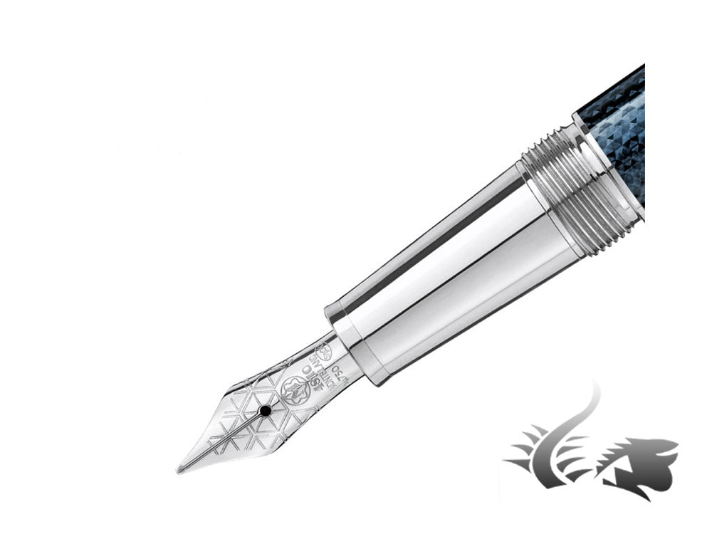 Montblanc Meisterstück Fountain Pen, Lacquer, Platinum trim, 112893